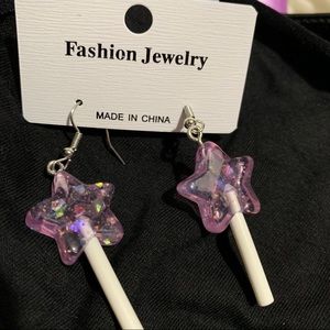💙 Lavender Star Lollipop Earrings